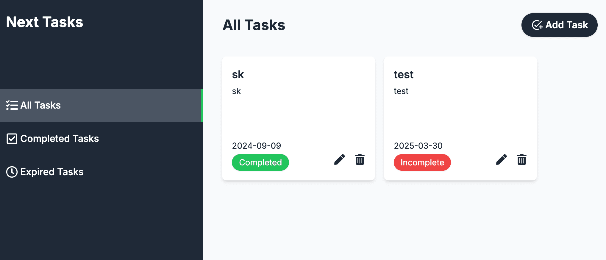 Next.js Task Manager